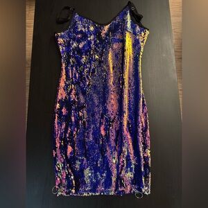Dolls Kill Purple The Countdown Sequin Mini Dress
